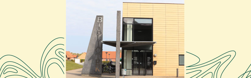 Indgangsparti til Sæby Bibliotek