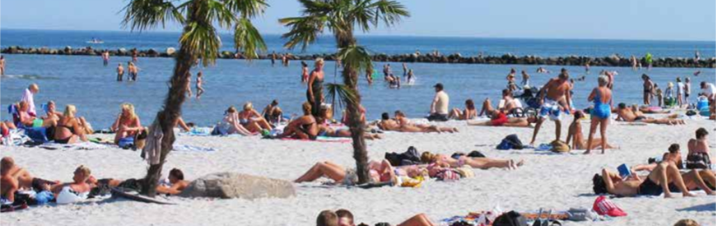 Palmestranden en sommerdag i Frederikshavn