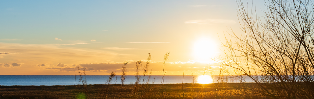 Foto af solopgang ud over Kattegat en november morgen