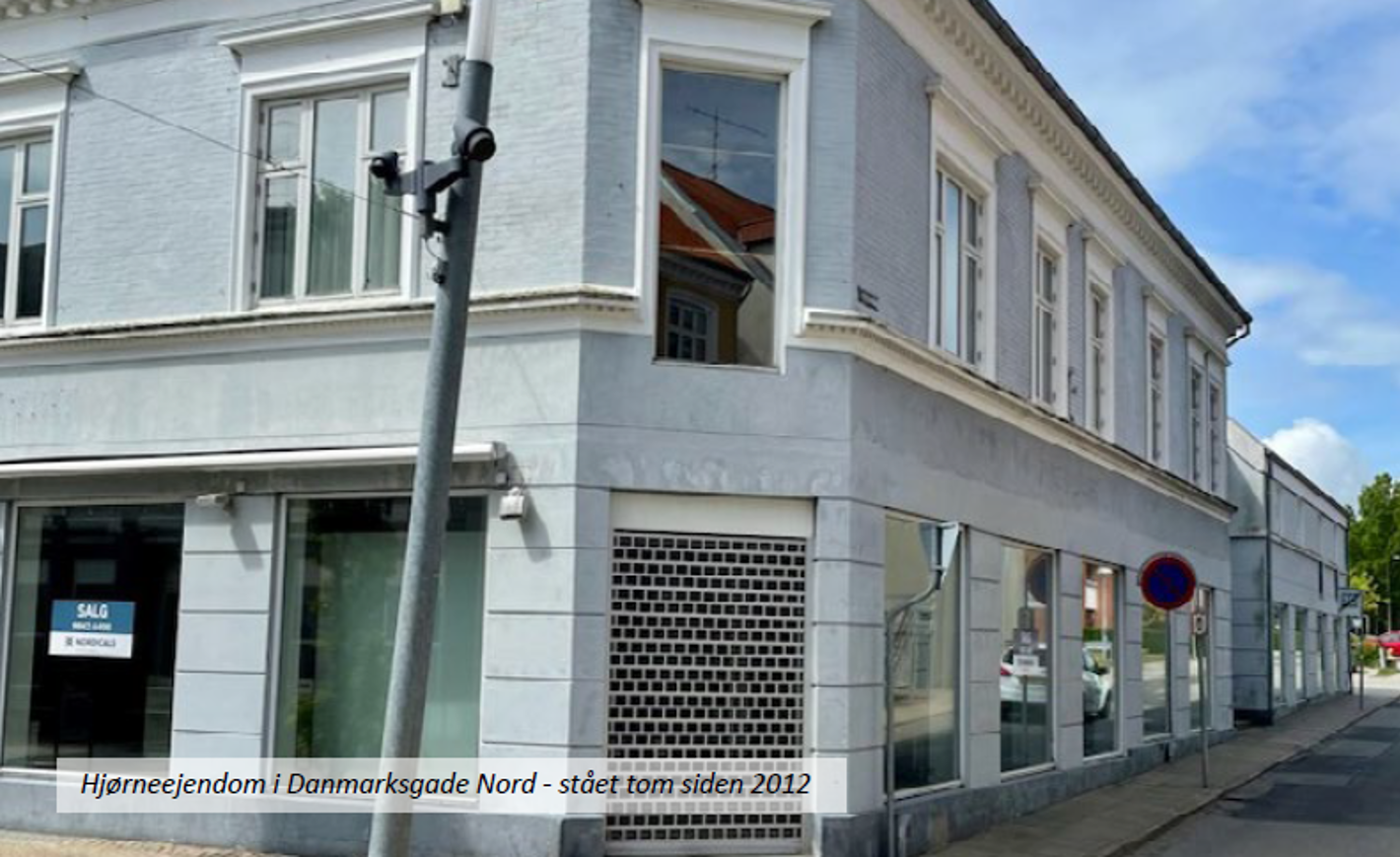 Foto af hjørneejendom i Danmarksgade Nord