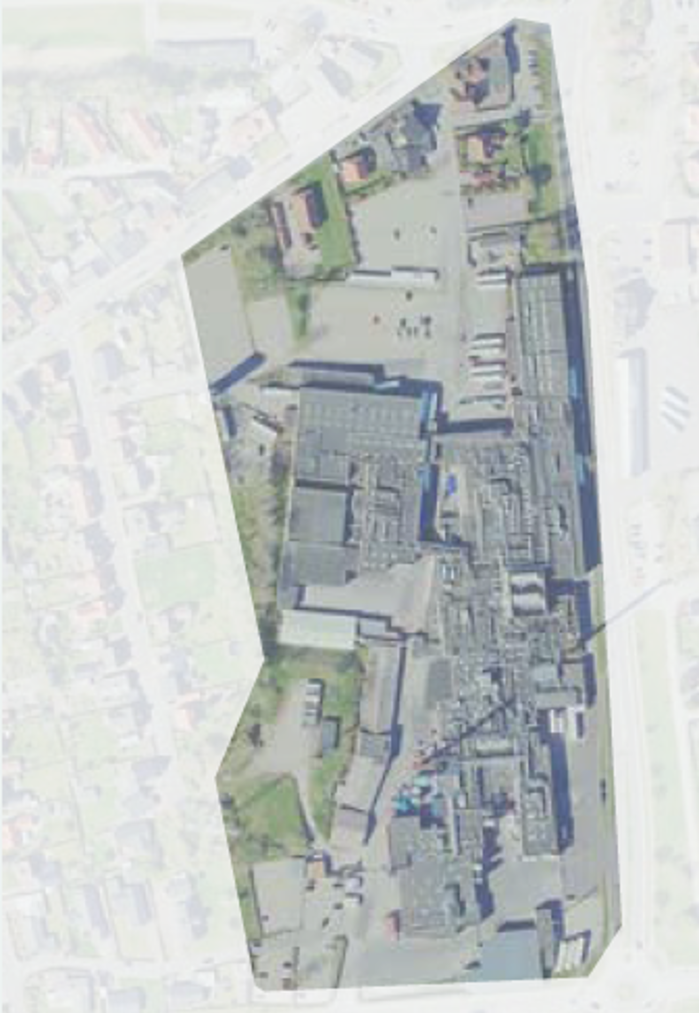 Luftfoto over slagterigrunden i Sæby