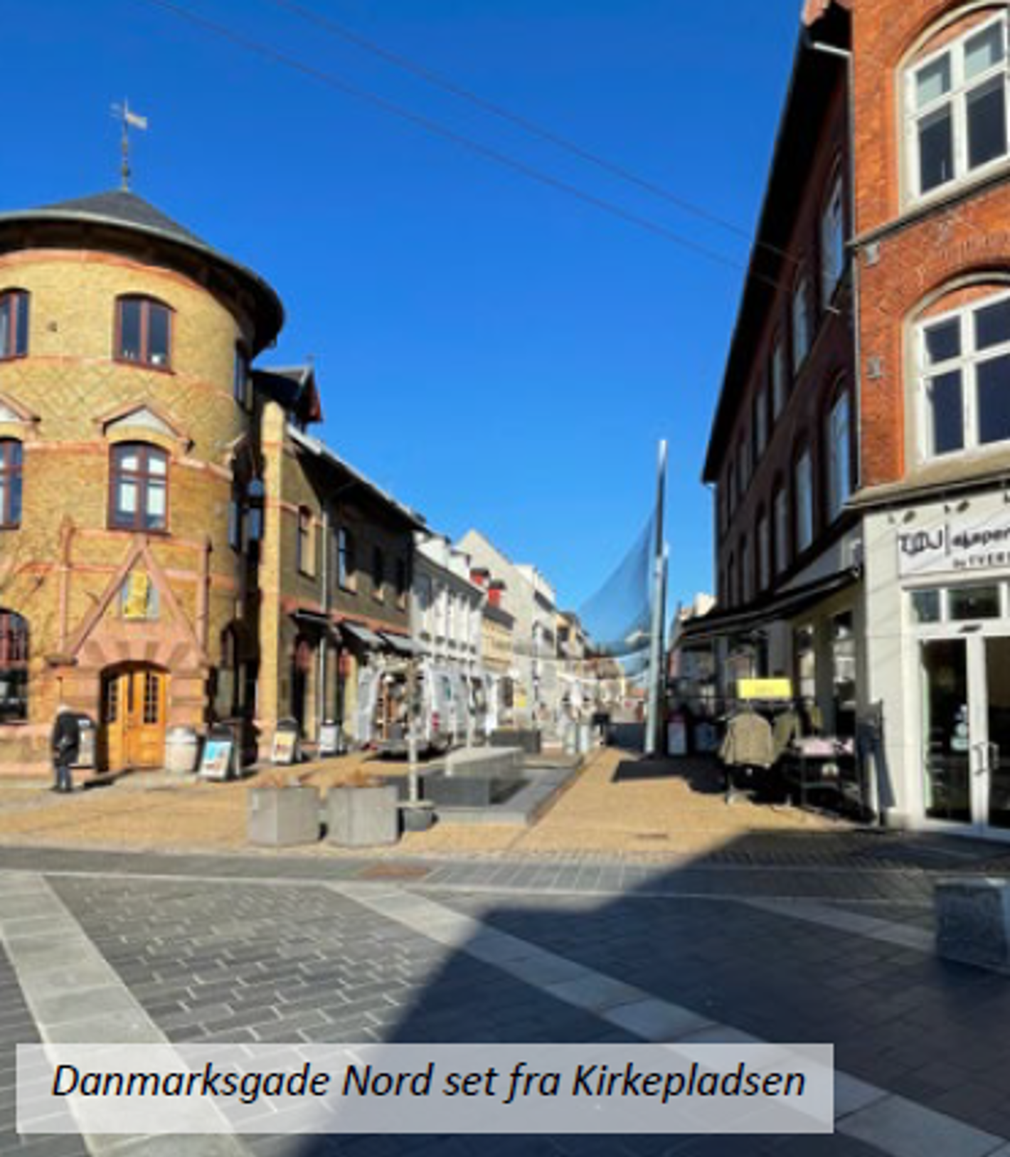 Foto af Danmarksgade Nord set fra Kirkepladsen